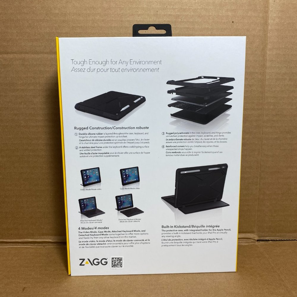 Zagg Rugged Book Pro Wireless Keyboard Case for iPad Pro 9.7 inch - Black - Picture 4 of 5